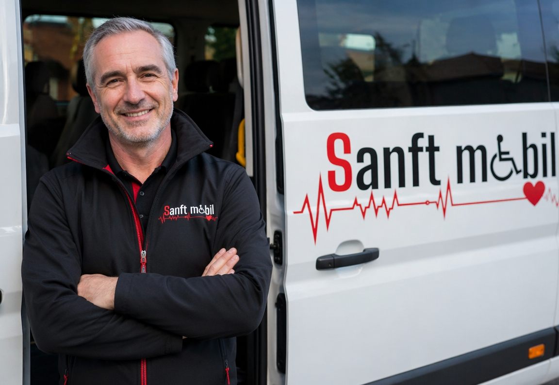 Mercedes Sprinter mit Hublift – Rollstuhlfahrer fährt im eigenen Rollstuhl hinein
